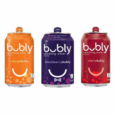 Bubly Sparkling Water Beverage Variety Pack- 24 Ã— 355 mL