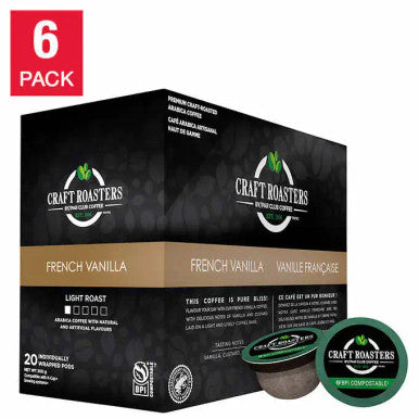 Club Coffee Craft Roasters French Vanilla Delight - 120-Count Pods for a Luxurious Coffee Experience