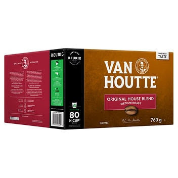 Van Houtte Original House Blend Coffee K-Cup Pods - 80-Pack - Classic and Flavorful Brew
