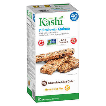 Kashi Seven Grain with Quinoa Bars - 40 Bars in Each Pack - Nutrient-Rich Snacking Choice
