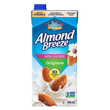 Almond Breeze Unsweetened Original Almond Milk - 6-Pack, 946 mL Each - Nutrient-Rich Dairy Alternative
