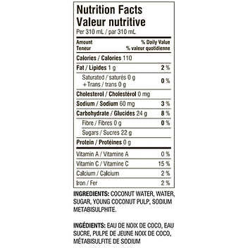 Grace Coconut Water with Real Coconut Pieces, 310 mL, 24-pack