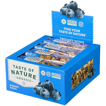 Taste of Nature Organic Blueberry Snack Bars 32 Ã— 40 g