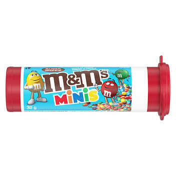 M&M's Minis Milk Chocolate Candies Tubes 24-Pack - Bite-Sized Chocolate Treats in Convenient Tubes!