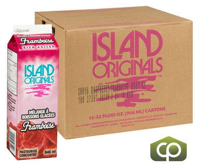Island Original Drink Mix Bar Daiquiri Raspberry FROZEN 32 OZ (12/Case)