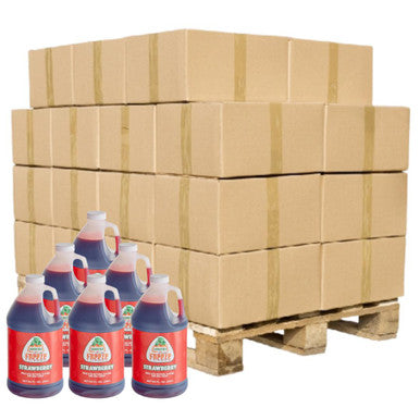 Jarritos Strawberry Slushy Syrup 5:1 Bulk Food Service Concentrate | 1.89L/64 OZ | 6/CASE | 60 CASES PER PALLET (360 BOTTLES)