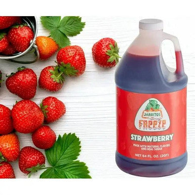 Jarritos Strawberry Slushy Syrup 5:1 Bulk Food Service Concentrate | 1.89L/64 OZ | 6/CASE | 60 CASES PER PALLET (360 BOTTLES)