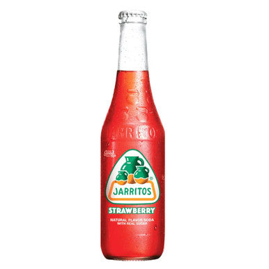Jarritos Strawberry Soda 12.5 oz/18.75 lbs (24-Case) - Jarritos Strawberry: A Refreshing Mexican Strawberry Soft Drink with 100% Natural Sugar