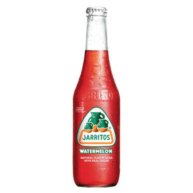 Jarritos Watermelon Soda 12.5 oz/18.75 lbs (24-Case) - A Refreshing Mexican Watermelon Soft Drink with 100% Natural Sugar