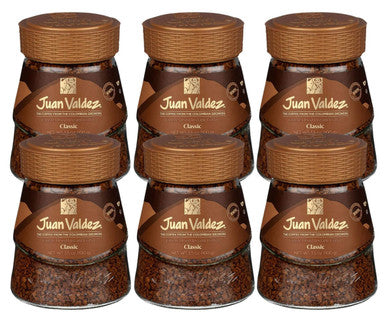 Juan Valdez Coffee Classic Instant 3.5 oz (6-Case) - Experience the Essence of Premium Colombian Coffee