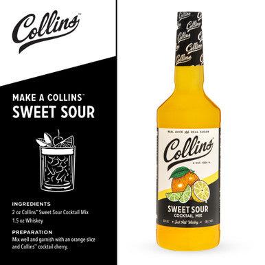 Collins Sweet & Sour Cocktail Mix, 32oz/946ml