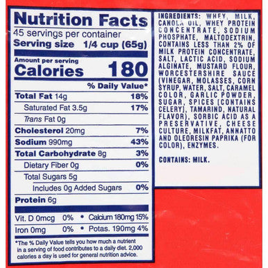 Cheez Whiz Original Cheese Sauce Bulk Food Service 6.5 lbs (6/Case)