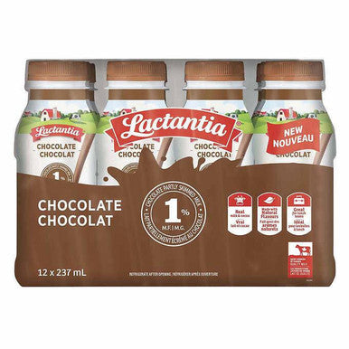 Lactantia Chocolate Milk 12 x 237 mL (2 Pack)