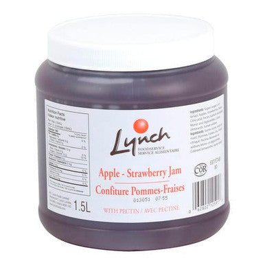 Lynch Apple & Strawberry Jam 1.5 L (6/Case)  (3.3 lbs)- Canadian Made
