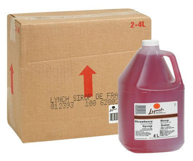 Lynch Syrup Strawberry Milkshake 4 LT /1.05 Gallon(2/Case) - Canadian Made