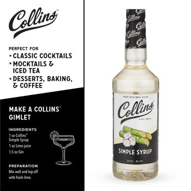 Collins Simple Syrup, 32oz./946ml