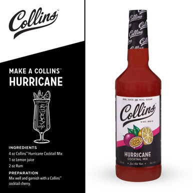 Collins Hurricane Cocktail Mix, 32oz./946ml