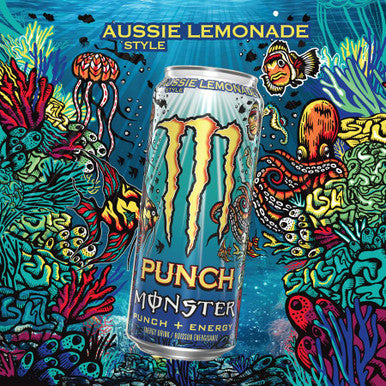 MONSTER Punch Aussie Style Lemonade 473 ml | 12.48 lbs | 12/Case