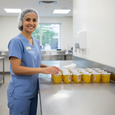 Juice Thickened Apple Nectar â€” IDDSI Level 2 (Mildly Thick), 118 mL Cups, Case of 48