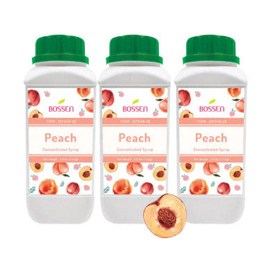Bossen Peach Bubble Tea Concentrated Syrup - 30 fl. oz.(6/Case)
