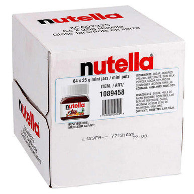 Nutella Mini Jars, 64 Ãƒâ€” 25 g (2/Case)