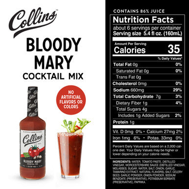 Collins Classic Bloody Mary Cocktail Mix 32oz./946ML
