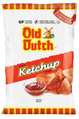 OLD DUTCH Ketchup Potato Chips, Vending Chips  | 40G/Unit, 40 Units/Case
