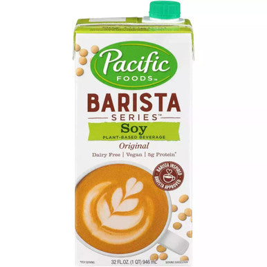 Pacific Foods Barista Series Soy  Original, 946ml/32 Oz -(12 per case)