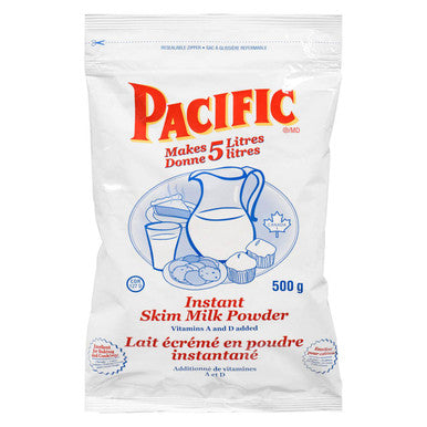 Pacific Instant Skim Milk Powder 500g (12/CASE) | Convenient and Creamy Non-Fat Milk Alternative