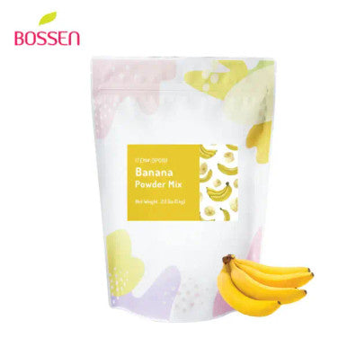 Bossen 2.2 lb. (1 kg) Bubble Tea Banana Powder Mix | Sweet Banana Flavor(10/Case)