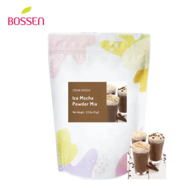 Bossen Iced Mocha Bubble Tea Powder Mix 2.2 lb. (1 kg) | Rich Chocolatey Mocha Flavor(10/Case)