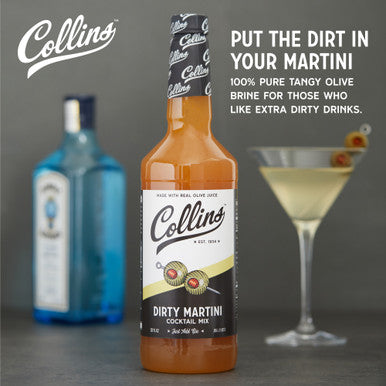 Collins Dirty Martini Cocktail Mix, 32oz./946ml