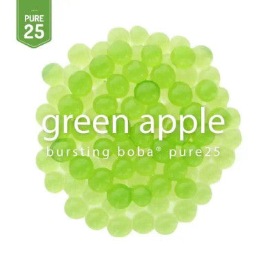 Bossen Pure25 Green Apple Bursting Boba 7.26 lb. (3.29 kg) - 4/Case Real Green