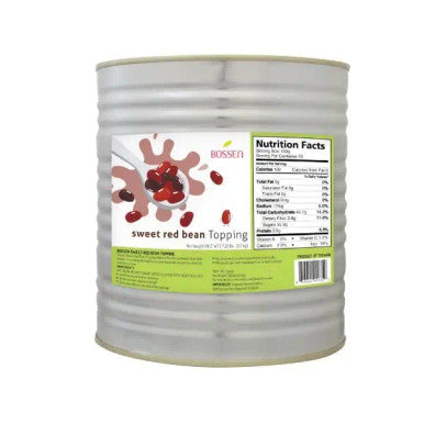 Bossen #10 Can Sweet Red Bean Bubble Tea Topping 7.28 lb/3.30kg - 6/CASE