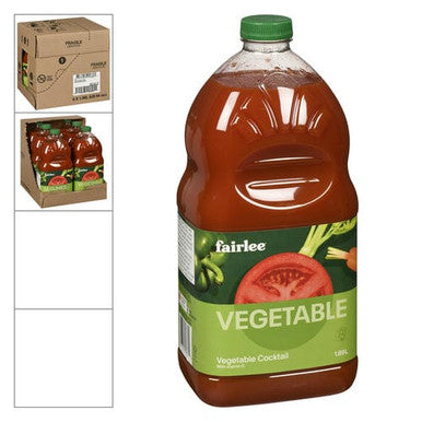 Fairlee Juices Juice Tomato Vegetable Cocktail 1.89L/63.91oz (6/Case) - Canadian Made