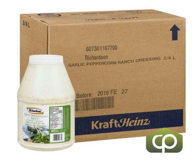 Richardson Dressing Ranch Garlic Peppercorn 4L/1.05 Gallon (2/Case)- Canadian Made