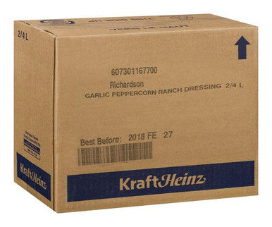 Richardson Dressing Ranch Garlic Peppercorn 4L/1.05 Gallon (2/Case)- Canadian Made