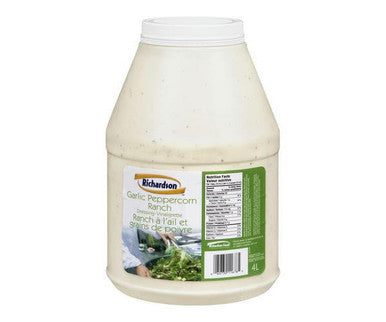 Richardson Dressing Ranch Garlic Peppercorn 4L/1.05 Gallon (2/Case)- Canadian Made