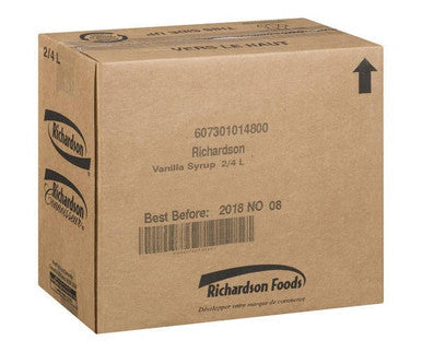 Richardson Syrup Vanilla Milkshake 4 LT/1 Gallon (2/Case)- Canadian Made