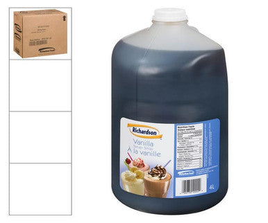 Richardson Syrup Vanilla Milkshake 4 LT/1 Gallon (2/Case)- Canadian Made