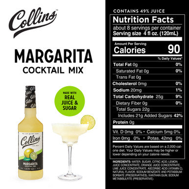 Collins Margarita Cocktail Mix 946ml/32oz