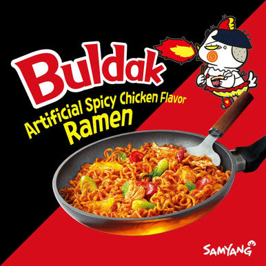 Samyang Buldak Korean Hot Spicy Chicken Stir Fried Ramen | 4.94 oz | Pack of 40