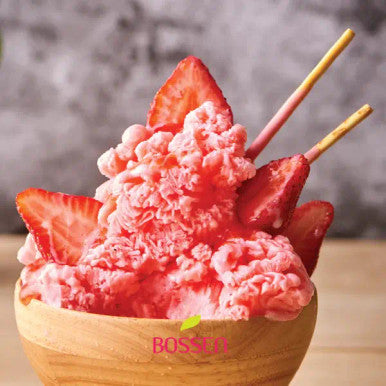Bossen 2.2 lb. (1 kg) Bubble Tea Strawberry Snow Ice Powder Mix(10/Case)
