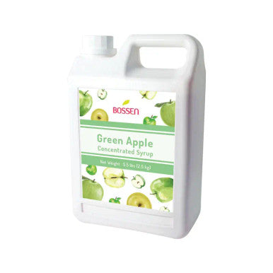 Bossen Green Apple Bubble Tea Concentrated Syrup 64 fl. oz. (1.89 L) - Real Juice,(6/Case)
