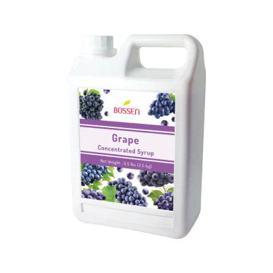 Bossen Grape Bubble Tea Concentrated Syrup 64 fl. oz. (1.89 L) | Real Juice(6/Case)