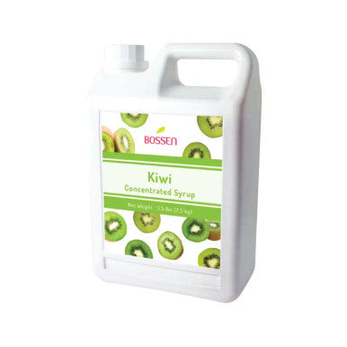 Bossen Kiwi Bubble Tea Concentrated Syrup 64 fl. oz. (1.89 L) - Real Kiwi Juice,(6/Case)