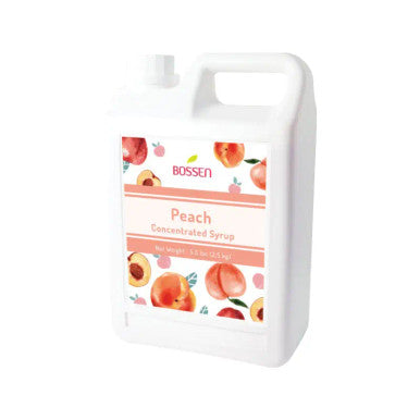 Bossen Peach Bubble Tea Concentrated Syrup 1.9 kg (64 fl. oz.) - Juicy Sweetness(6/Case)