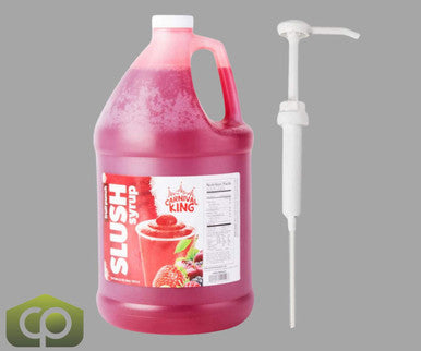 Table Top King Fruit Punch Slushy Syrup Bulk 5:1 Concentrate BONUS Squeeze Pump