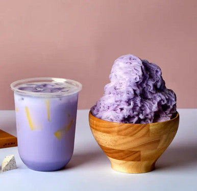 Bossen 2.2 lb. (1 kg) Bubble Tea Taro Snow Ice Powder Mix - Creamy and Nutty Desserts(10/Case)