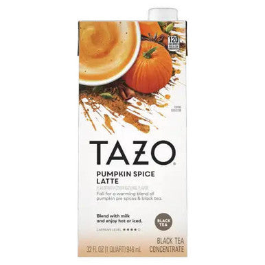 Tazo Pumpkin Spice Latte 1:1 Concentrate - 32 fl. oz.  (12/Case)